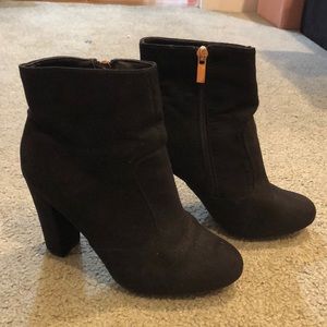 Black Suede Booties